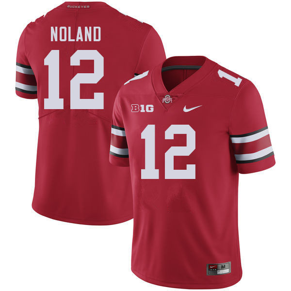 Men #12 Air Noland Ohio State Buckeyes College Football Jerseys Stitched-Red